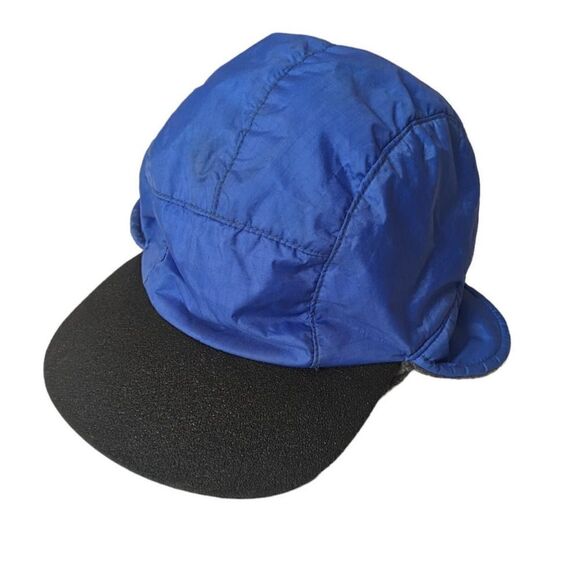 LL Bean‎ Goretex Ear Flap Ball Cap Medium Hat Polartec Fleece Lined USA Blue - Picture 1 of 8